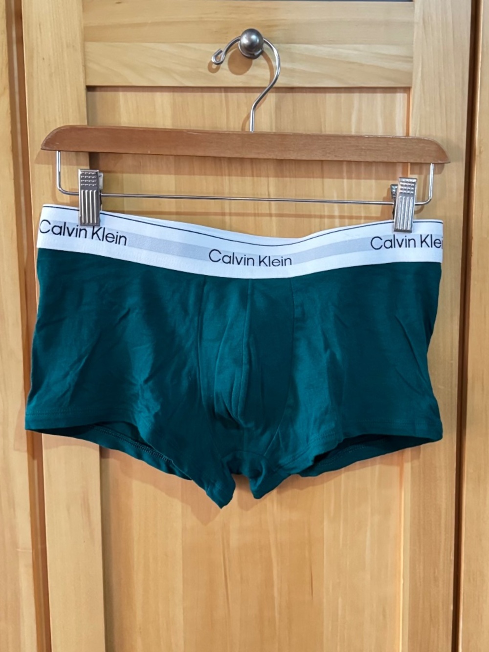 Calvin Klein Cotton Stretch Low Rise Trunks Green – Size M